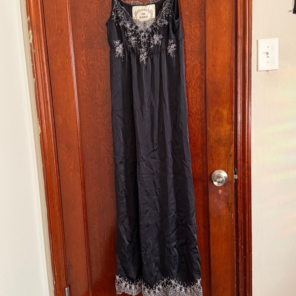 VINTAGE PINK MEMORIES SILK SLIP DRESS S